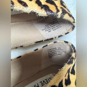 Steve Madden Featherl Cow Hair Leopard Print Women's‎ Loafers Flats Size 6 thumbnail 5