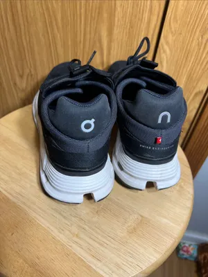 On Running Black Athletic Sneakers with White Soles thumbnail 3