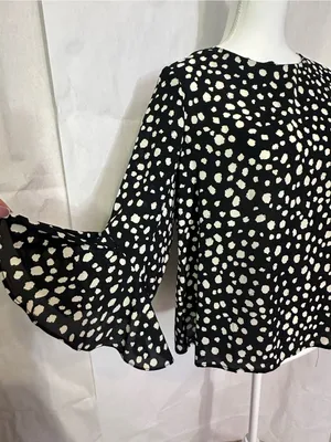 Wishlist Black and White Spot Print Blouse thumbnail 2