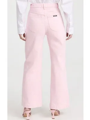 Rollas Sailor Jean Size 24 Pink High Waisted Wide Leg Patch Pocket Pants Retro‎ thumbnail 2