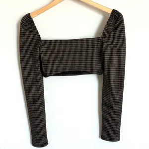 Reformation Laude Knit Long Sleeve Square Neck Crop Top XS thumbnail 5