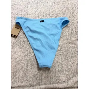 Nike Swim Women Light Blue Textured High Waist Bikini Bottom NESSD234‎ L thumbnail 5