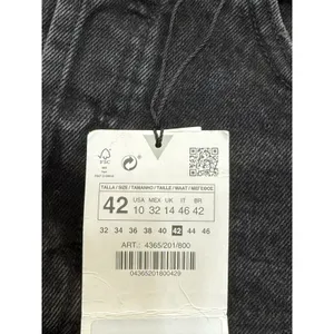 NWT Zara Women's Black High Waisted Frayed Hem Cut Off Denim Shorts Size 10 thumbnail 12