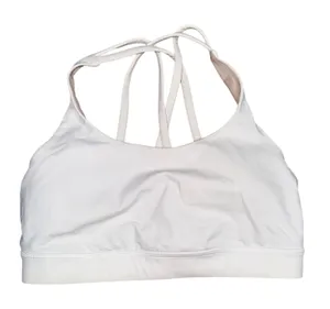 Lululemon Free To Be Wild Bra Women 6 White Excellent Strappy Back Yoga thumbnail 1