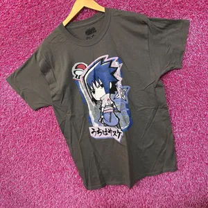 Naruto Shippuden Chibi Style Sasuke Uchiha Anime Tee L thumbnail 3