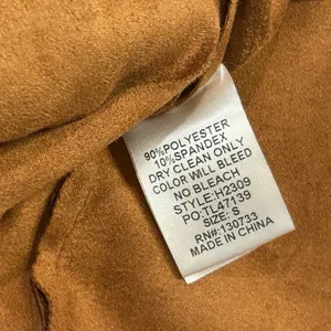 UMGEE Moto Zippered front boho faux suede lightweight Jacket size small thumbnail 4