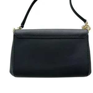Kate Spade Laurel Way Greer Crossbody Purse Black Leather Chain Large Clutch thumbnail 6