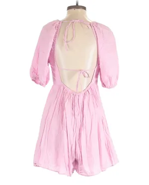 Abercrombie Pink Romper Tie Back Large thumbnail 2