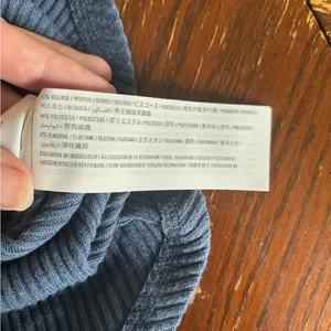 Abercrombie & Fitch Ribbed Button Down V-Neck Top XS Blue thumbnail 2