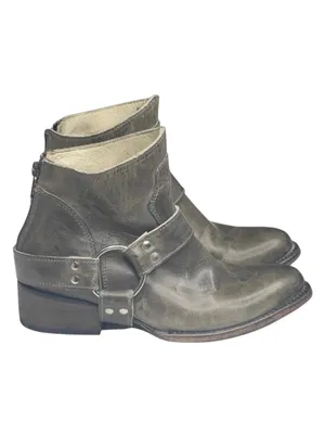 FREEBIRD by Steven aso Free People 𖤐 Santiago Distressed Leather Booties Boots 𖤐 Taupe thumbnail 2