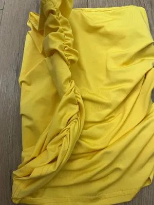 SheIn Yellow ruched top thumbnail 2