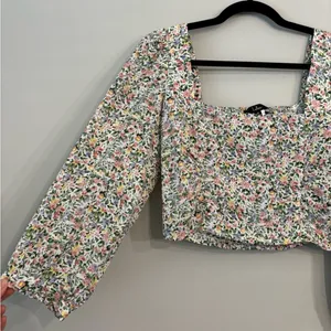 Lulus Even Sweeter Floral Print‎ Crop Top Xsmall thumbnail 10