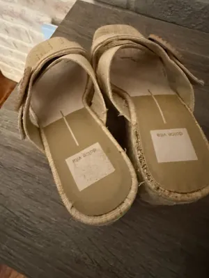 Dolce Vita Liesel Wedge Sandals Raffia Tan Size 8 thumbnail 3