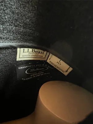 L.L. Bean Black Wool High-Collar Pea Coat with large 2 pockets wardrobe staple thumbnail 2
