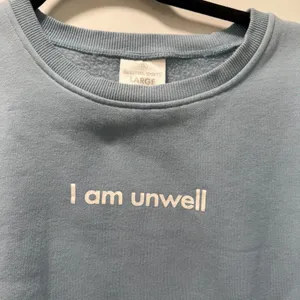Barstool Sports Call Her Daddy I Am Unwell Sweatshirt Light Blue Large CHD thumbnail 4