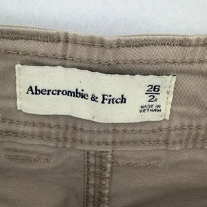 Abercrombie & Fitch High Rise Relaxed Cargo Utility Pants Tan Brown Size 26/2 thumbnail 6