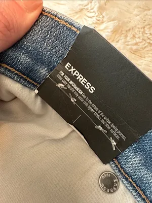 Express “Skyscraper” Mid Rise Light Wash Women's Jeans- New with Tags- 8 Regular thumbnail 13