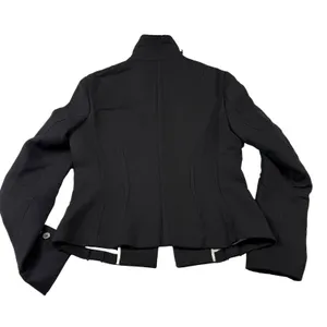 Banana Republic Wool Jacket Women's‎ Size 4 Black Raw Edge Detail Military Moto thumbnail 6
