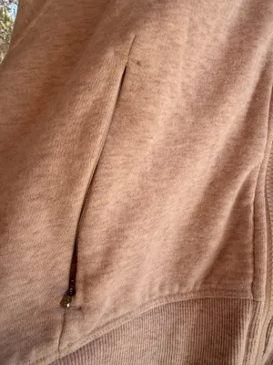 DKNY Small Tan Hoodie Full Zip Sweatshirt Size L thumbnail 6