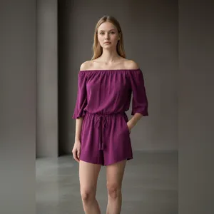 WHITE HOUSE BLACK MARKET Off-the-Shoulder Romper thumbnail 3