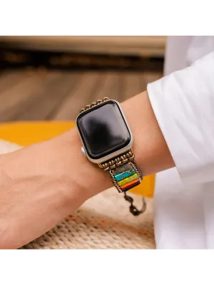 Cape Diablo Genuine Stone Handmade Apple Watch Band NWT thumbnail 2