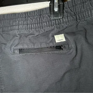 Vuori Vintage Ripstop Gray Raw Hem Elastic Waist Pull On Shorts Women’s Size XL thumbnail 5