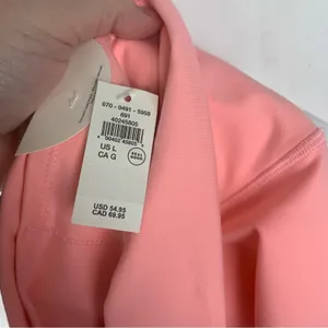 Aerie women's large hugger leggings in pink new coral athletic high rise gym wor thumbnail 3