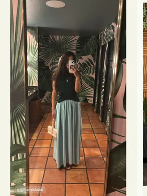 SOLID & STRIPED Soglio Halter Dress in Evergreen & Sky thumbnail 5