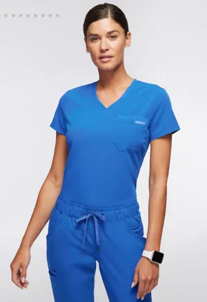 Jaanuu Women's 2-Pocket Tuck-In Scrub Top thumbnail 1