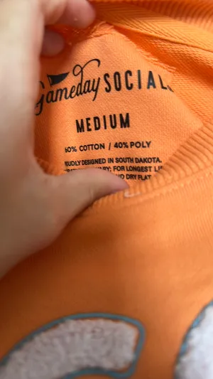 Vols Croppped Long Sleeve Orange Size M thumbnail 3