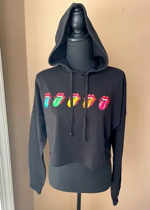 Rolling Stones Women’s Cropped Hoodie thumbnail 2