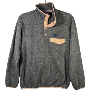 Patagonia Synchilla‎ Fleece Snap-T Pullover Gray Peach XS Lightweight Gorpcore thumbnail 1