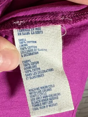American Eagle Magenta smocked shoulder Dress women’s size‎ 6 thumbnail 5