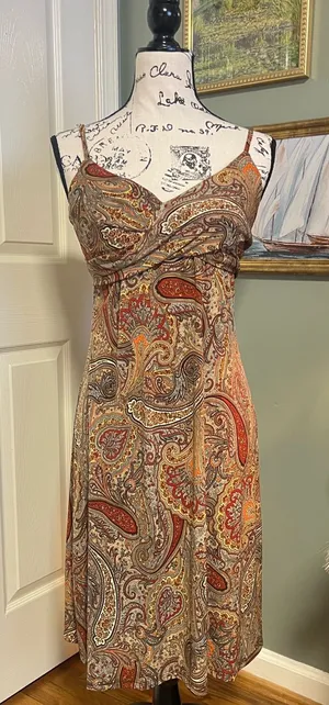 whimsy paisley dress Brown Size L thumbnail 1