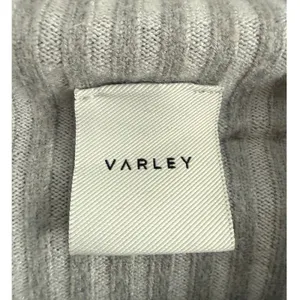 Varley Women's‎ Hagen Grey Ribbed Mock Neck Side Zip Cropped Sweater Sz Medium thumbnail 7
