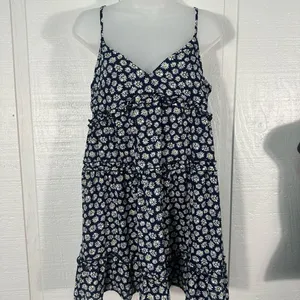 ROWA Navy Floral Spaghetti Strap Babydoll Dress Size XL NWT thumbnail 2