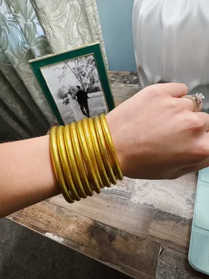 Gold Bangle Bracelet Stack thumbnail 1