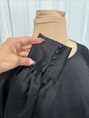 H&M Black Satin Blouse thumbnail 6