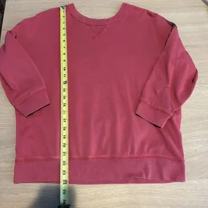 Vintage Y2K Gap 100% Cotton Crewneck Sweatshirt Red Plaid Sz M Cabincore Preppy thumbnail 11