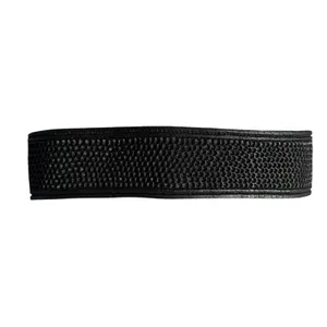 Motif 56 Belt Womens Small Black Leather Textured Wide Buckle Handmade Morocco thumbnail 4