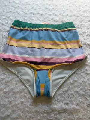 Free People GNASH Printed High-Waisted Boyshort Bikini Bottoms Size Small . thumbnail 3