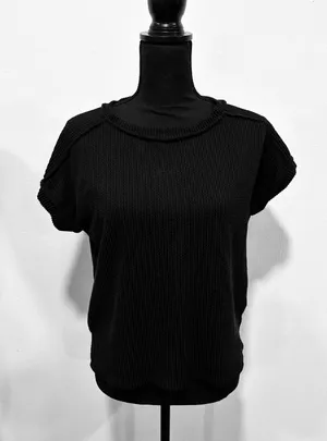 Black Textured Top thumbnail 1