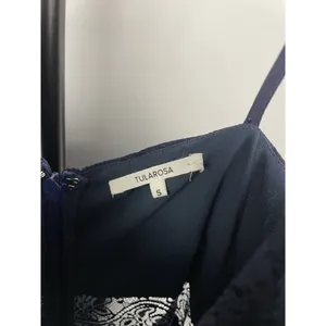 Revolve Tularosa Navy Blue Floral Lace‎ Tie Strap Sleeveless Mini Dress Size S thumbnail 3