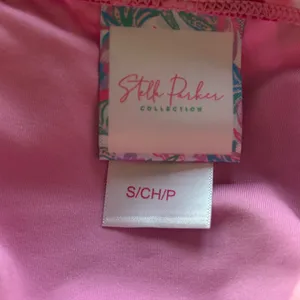 NEW Stella Parker Floral Pink Swim Suit Romper Size Small‎ Modest Shorts thumbnail 7