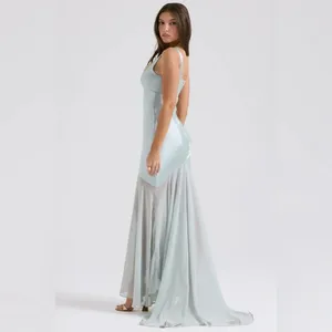 House of CB Vittoria Pistachio Chiffon Floor Length Gown thumbnail 8