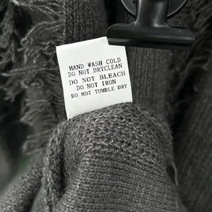 Women's Charcoal Green Boho Grunge Fringe Detail Wool Blend Sweater Size Large‎ thumbnail 4
