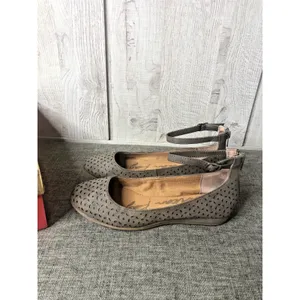 American Rag Womens Shoes Flats Size 6.5 Taupe Brown Ankle Strap Back Zipper thumbnail 4