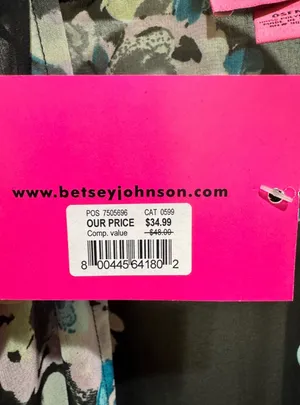 Betsey Johnson Black Floral Sheer Kimono thumbnail 4
