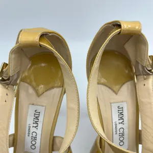 Jimmy Choo Women's Lottie Patent Leather Stilettos Mustard Yellow Size 38 1/2 thumbnail 6