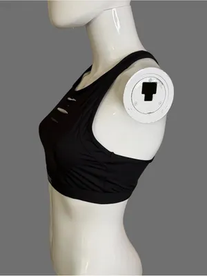 PINK Victoria's Secret Black Slashed Front Sports Bra thumbnail 5